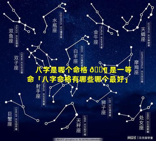 八字是哪个命格 🐶 是一等命「八字命格有哪些哪个最好」